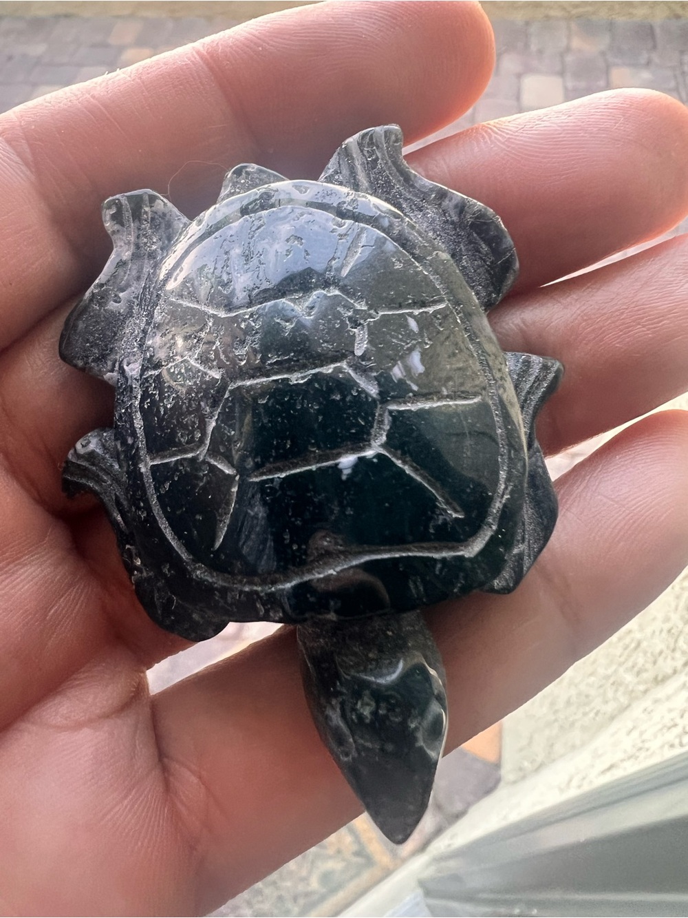 Moss Agate turtle - Picture 6 of 7